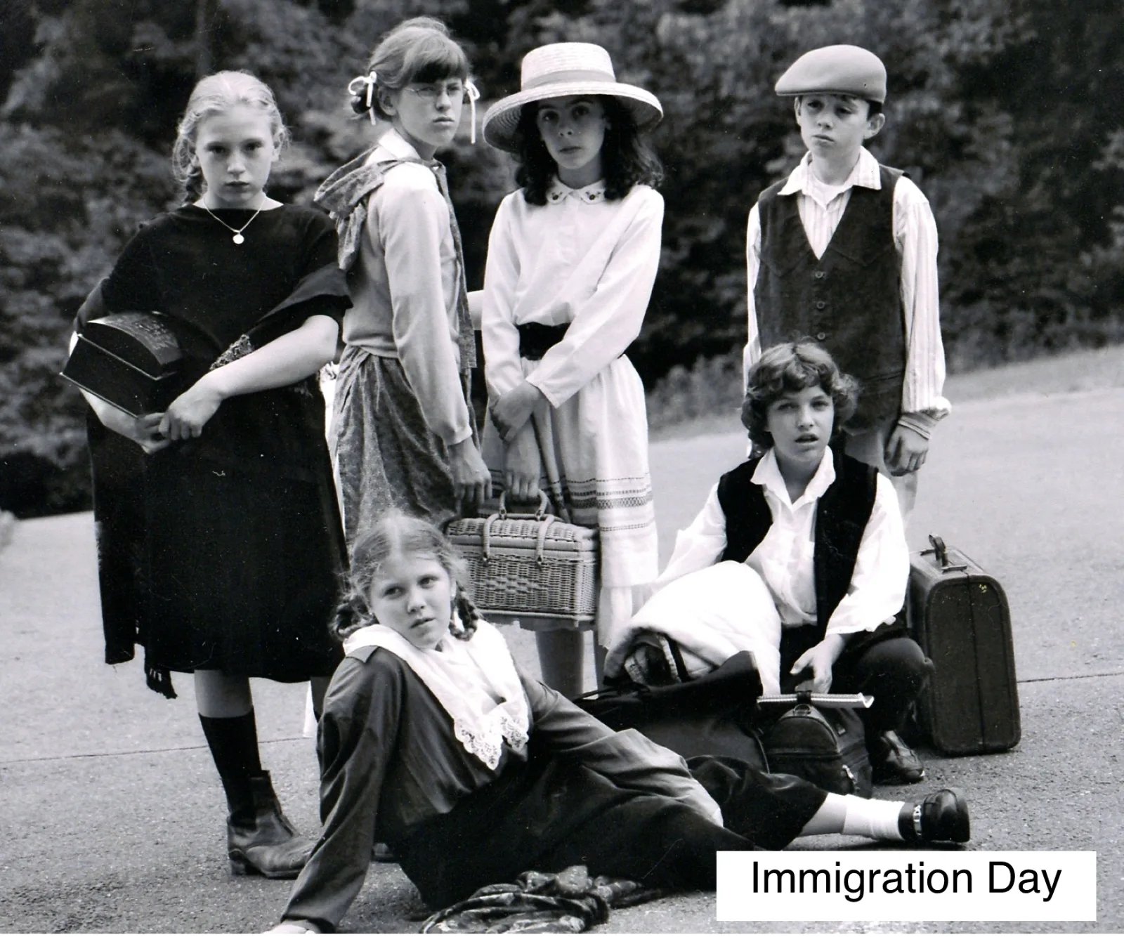 students dressed for Immigration Day