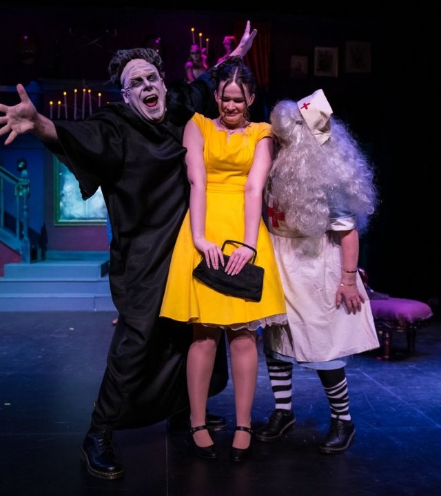 students performance of The Addams Family