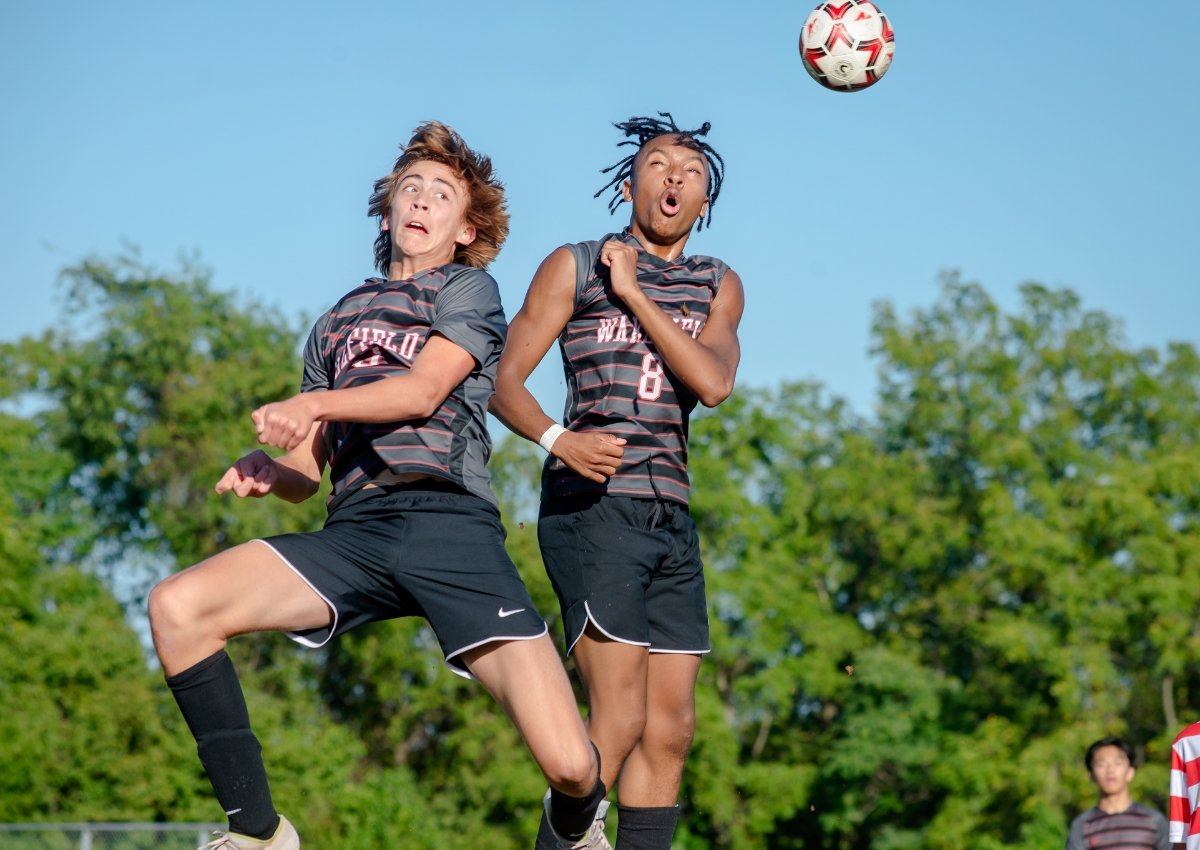 upper school boys soccer players