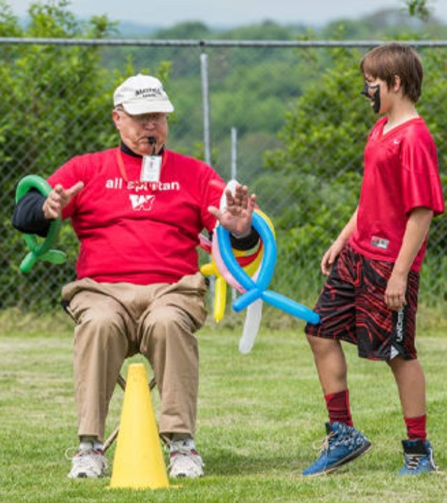Wakefield grandparent volunteering for a field event